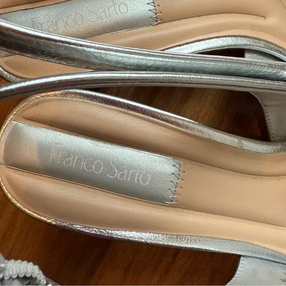 Elegant Silver Slingback Heels - Picture 3 of 8